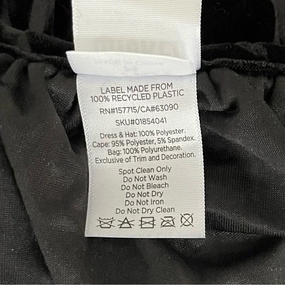 Wicked Adult Elphaba Cape Black Velvet Burnout Spirit Officially Licensed Size M - Picture 6 of 6